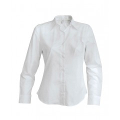 Kariban K538 dámska košeľa s dlhým rukávom biela