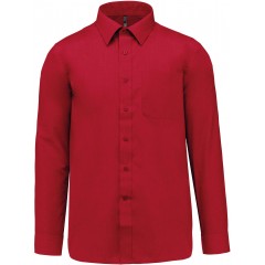 Kariban K545 pánska košeľa s dlhým rukávom červená